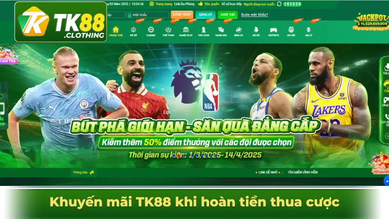 Khuyến mãi TK88 khi hoàn tiền thua cược